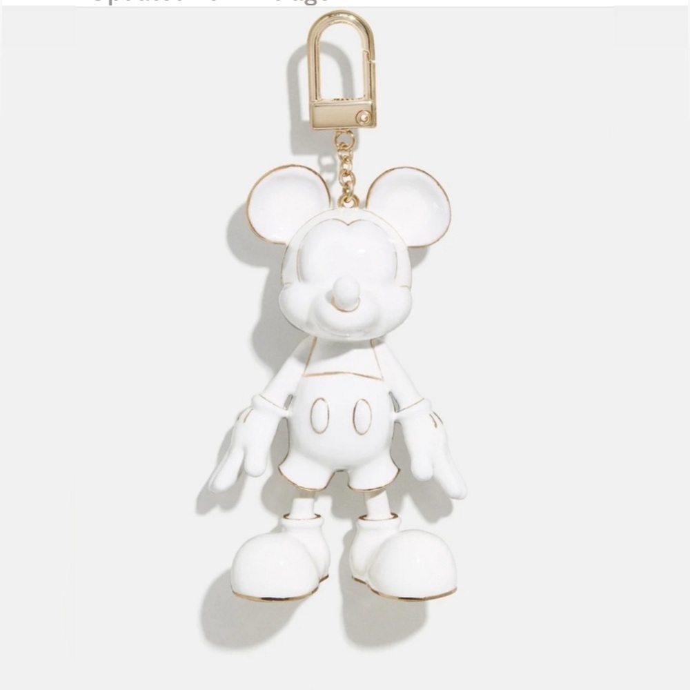 ✨️🤍 COLLECTIBLE Disney Baublebar Mickey Mouse Bag Charm white / Gold New ✨️🤍